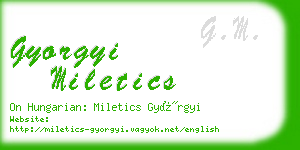 gyorgyi miletics business card